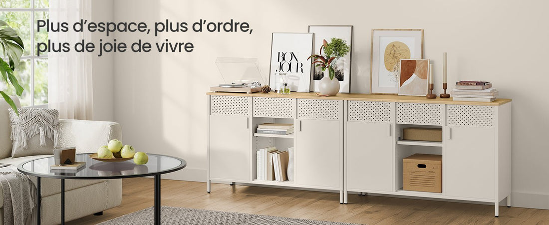 Meuble de rangement métallique à doubles portes - vente privée 14:193Marron Rustique et Noir Mat;200007763:201336101
