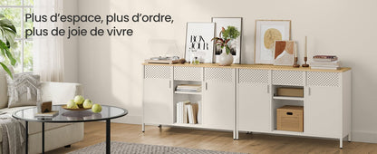 Meuble de rangement métallique à doubles portes - vente privée 14:193Marron Rustique et Noir Mat;200007763:201336101