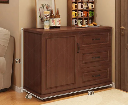 Meuble de rangement moderne antipoussière - vente privée 14:1254Walnut 80x40x71