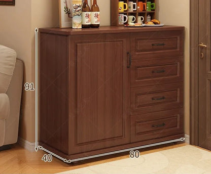Meuble de rangement moderne antipoussière - vente privée 14:175Walnut 80x40x91