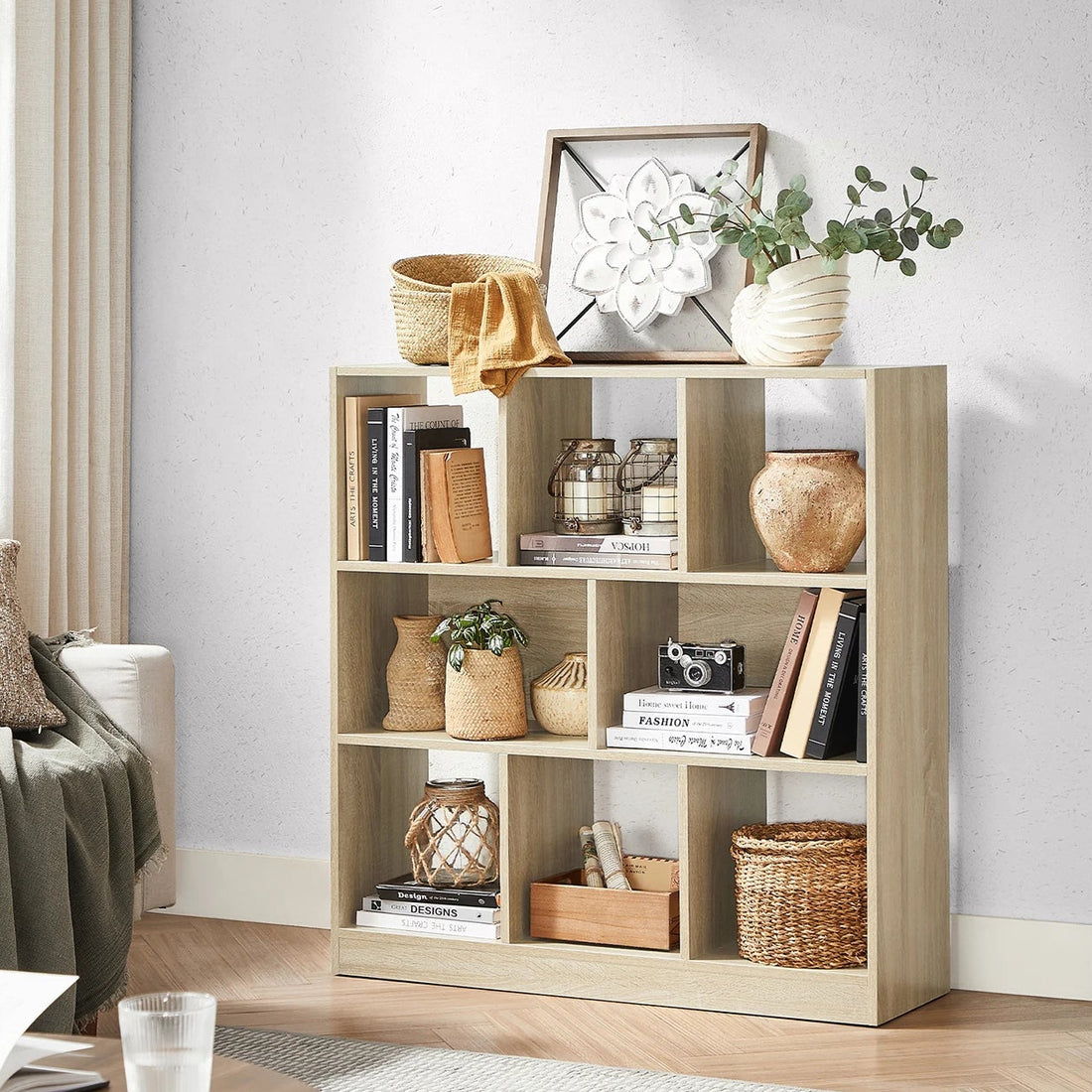 Meuble de rangement murale 97.5 x 30 x 100 cm - vente privée 14:366Chêne Clair;200007763:201336101