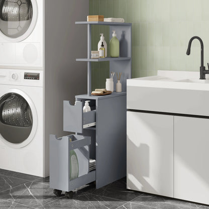 Meuble de rangement niche étroite de salle de bain - vente privée 14:200006151Gray;200007763:201336101