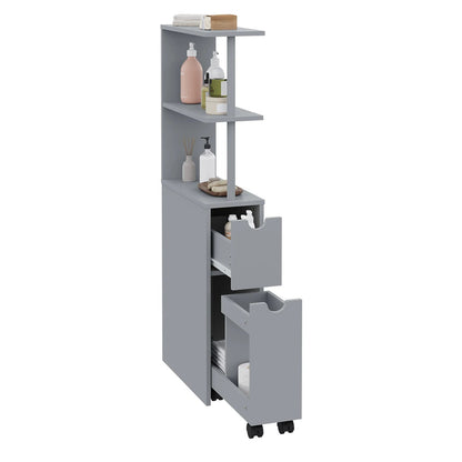 Meuble de rangement niche étroite de salle de bain - vente privée 14:200006151Gray;200007763:201336101