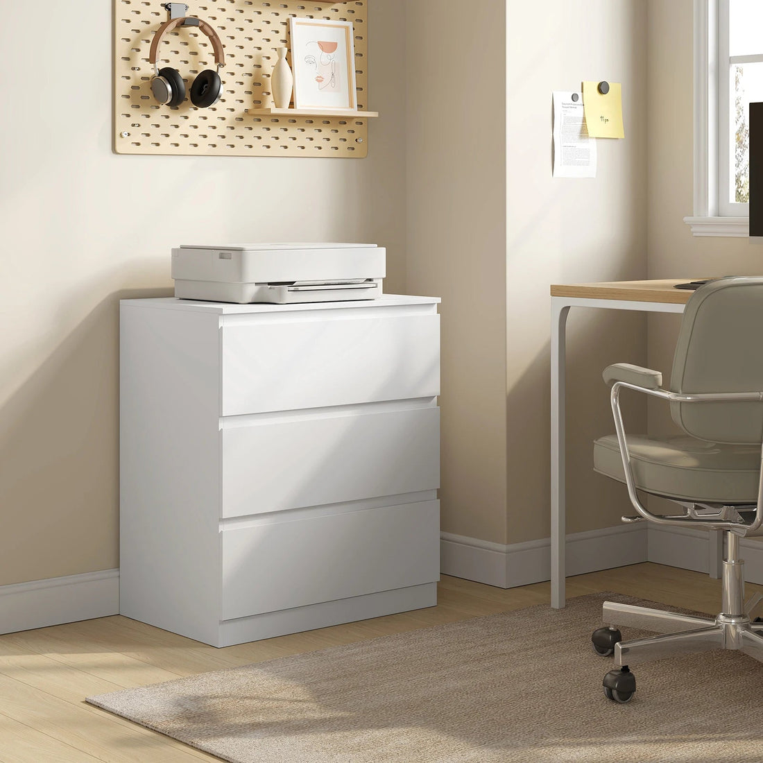 Meuble de rangement pour chambre blanche 60x70x40cm - vente privée 14:29White