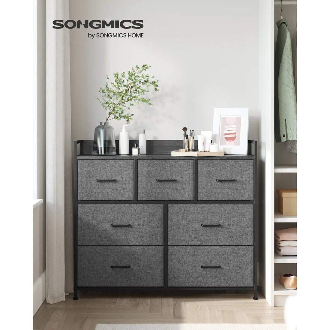 Meuble de rangement pour chambre structure en métal - vente privée 14:200844061Gris ardoise;200007763:201336101