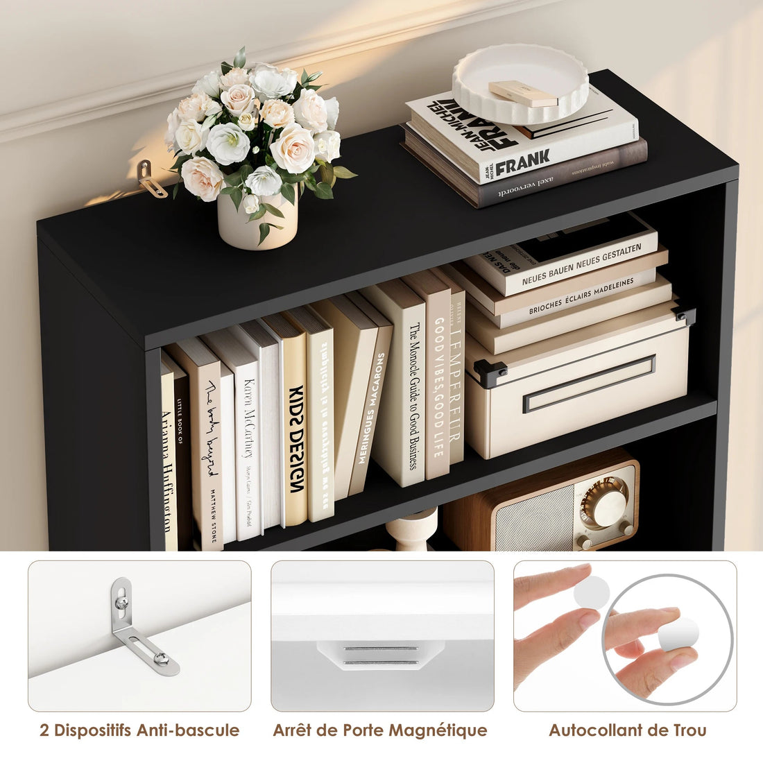 Meuble de rangement pour documents et livres - vente privée 14:193Black;200007763:201336101