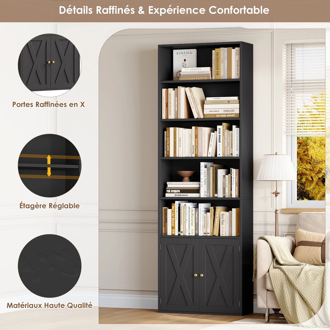 Meuble de rangement pour documents et livres - vente privée 14:193Black;200007763:201336101
