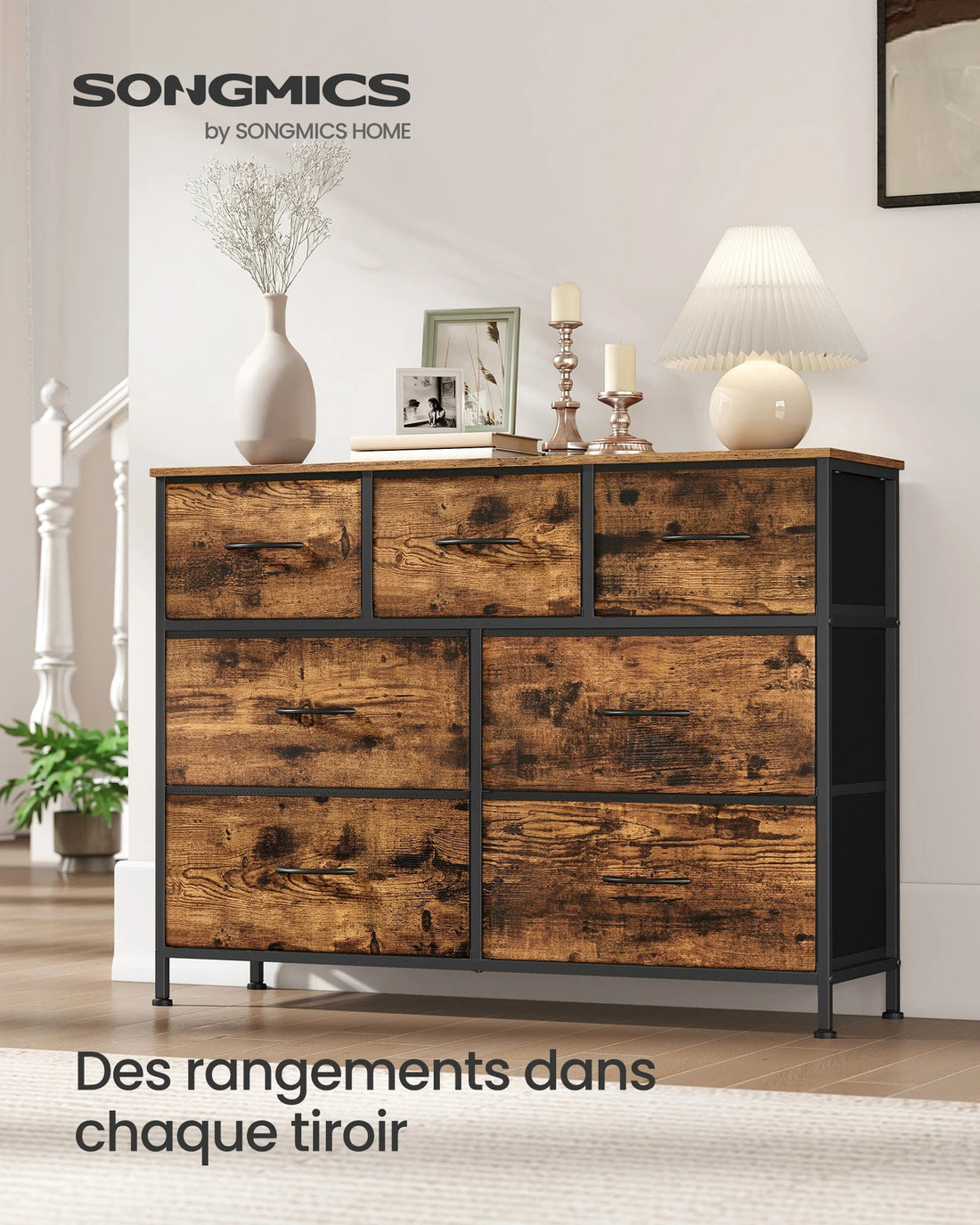 Meuble de rangement pour entrée en panneaux MDF - vente privée 14:365458Marron rustique;200007763:201336101