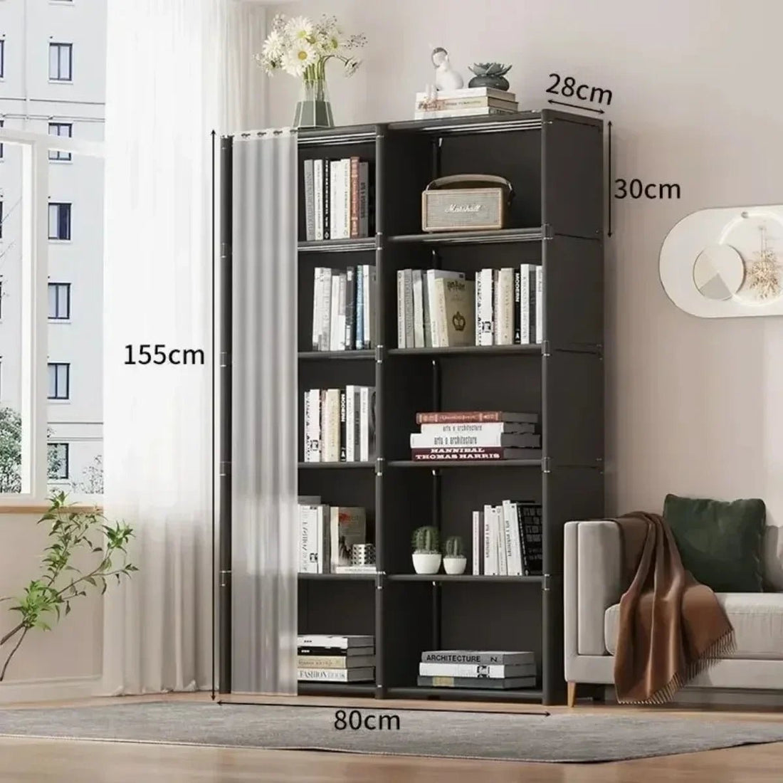 Meuble de rangement pour les jouets ou livres - vente privée 14:173Black-5layer