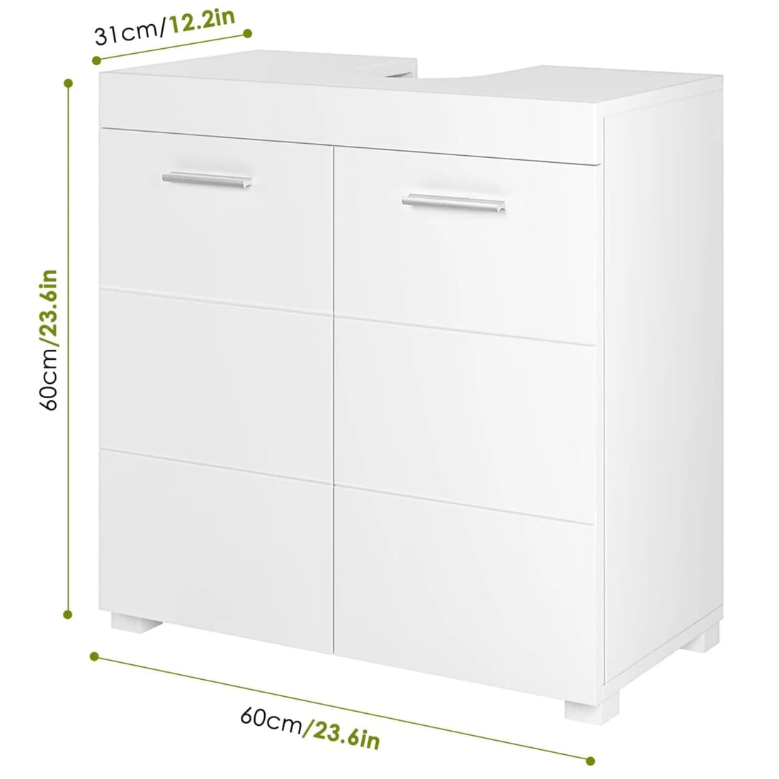 Meuble de rangement pour les toilettes ou salle de bain 60x31x60cm - vente privée 14:29White;200007763:201336101