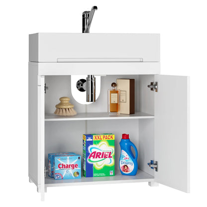 Meuble de rangement pour les toilettes ou salle de bain 60x31x60cm - vente privée 14:29White;200007763:201336101