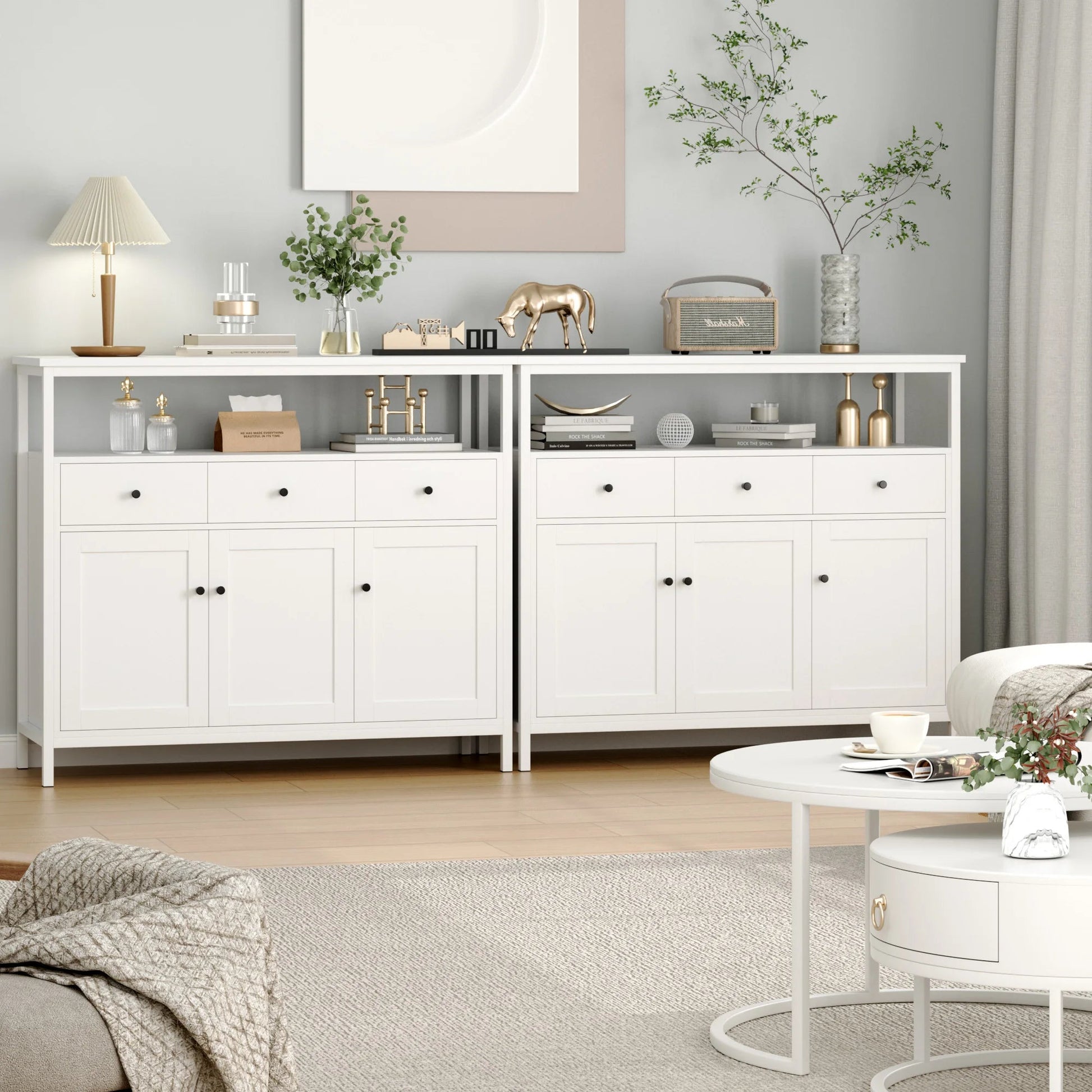 Meuble de rangement pour salle à manger 108x38x98.5 cm - 14:193Black;200007763:201336101