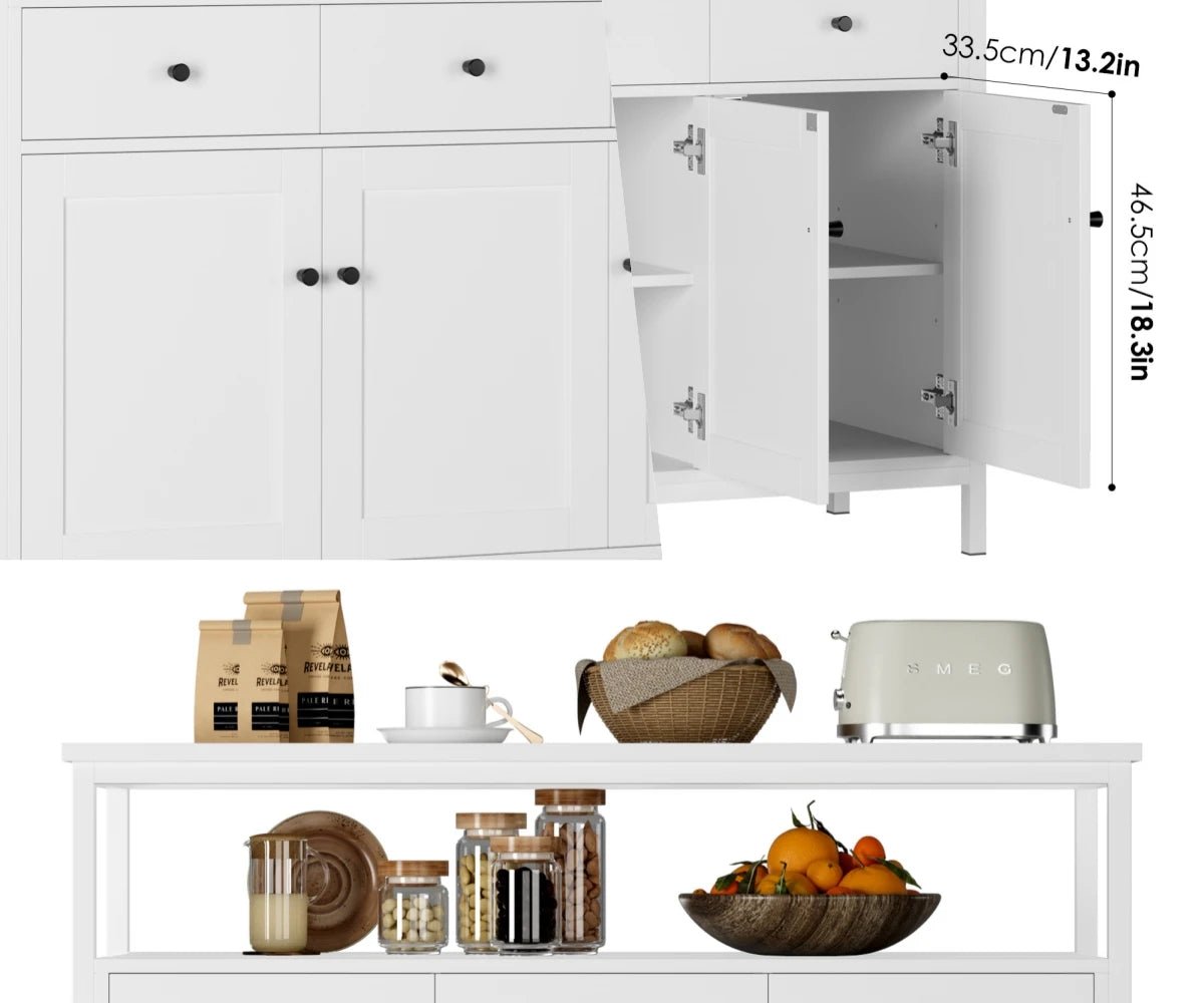 Meuble de rangement pour salle à manger 108x38x98.5 cm - 14:193Black;200007763:201336101