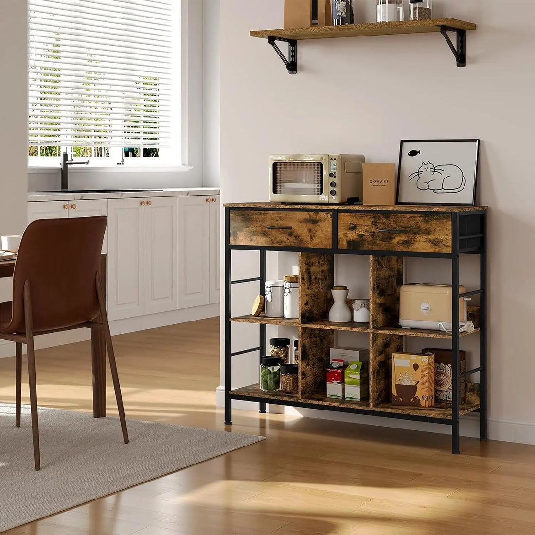 Meuble de rangement pour salon vintage - vente privée 14:365458Vintage Brown;200007763:201336101