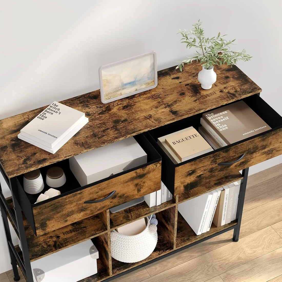 Meuble de rangement pour salon vintage - vente privée 14:365458Vintage Brown;200007763:201336101