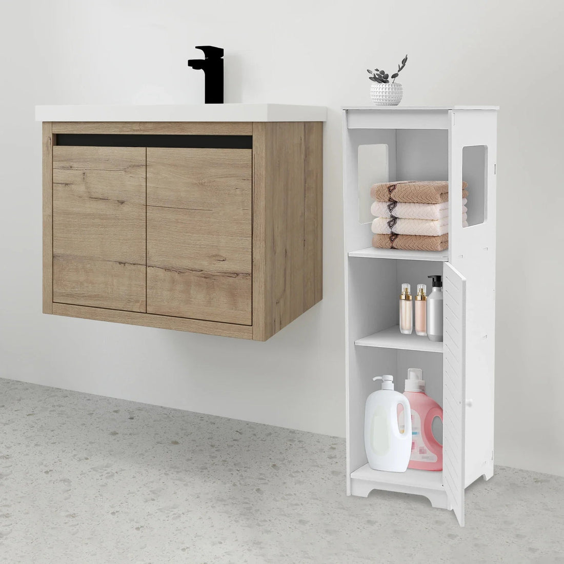 Meuble de rangement pour wc de petite dimensions 28*25*90cm - vente privée 14:29white;200007763:201336101