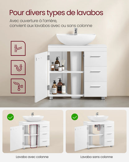 Meuble de rangement salle de bain de luxe - vente privée 14:29Blanc Nuage;200007763:201336101