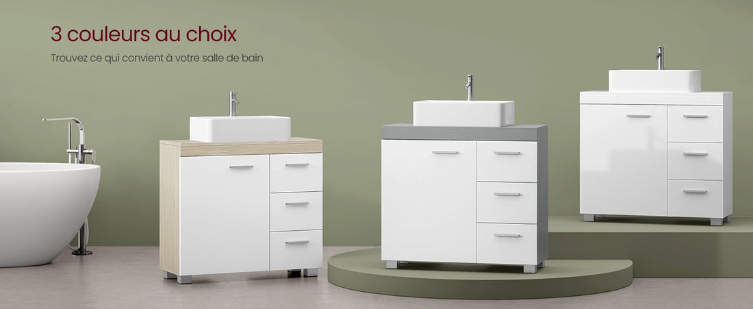Meuble de rangement salle de bain de luxe - vente privée 14:29Blanc Nuage;200007763:201336101
