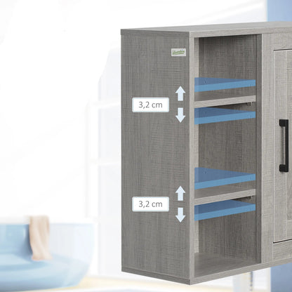 Meuble de rangement salle de bain en bois mural 48X20X50 cm - vente privée 14:200006151Gray;200007763:201336104