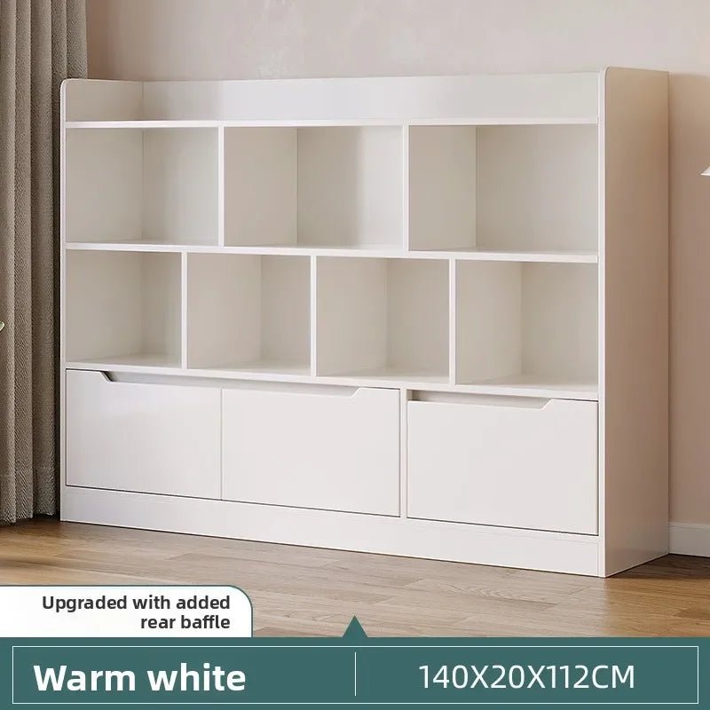 Meuble de rangement salle de bain pas cher multi compartiments - 14:200000195G-Warm White 140CM