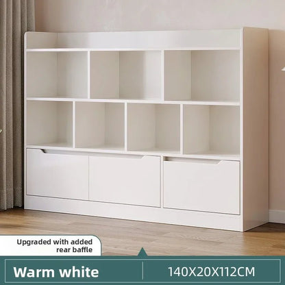 Meuble de rangement salle de bain pas cher multi compartiments - 14:200000195G-Warm White 140CM