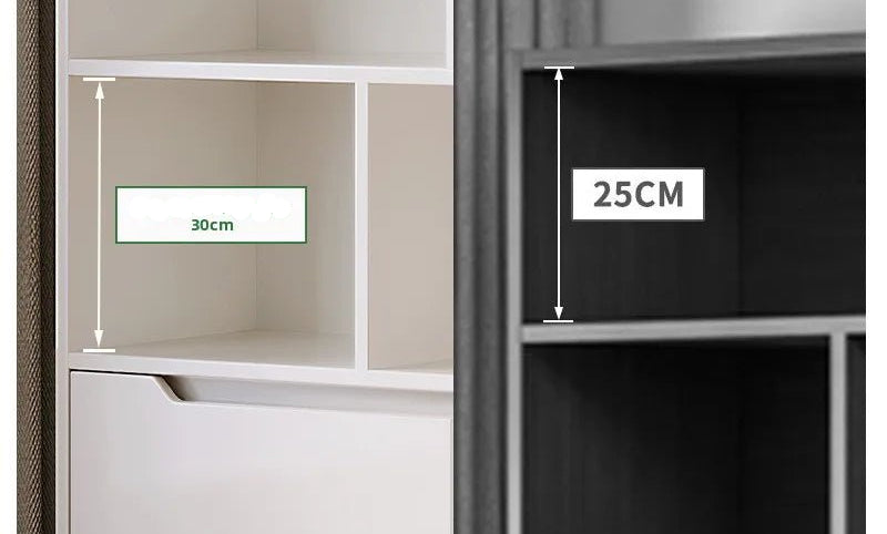 Meuble de rangement salle de bain pas cher multi compartiments - vente privée 14:29J-80CM White
