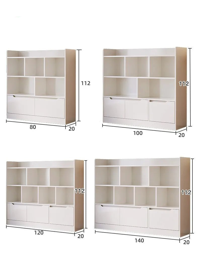 Meuble de rangement salle de bain pas cher multi compartiments - vente privée 14:29J-80CM White