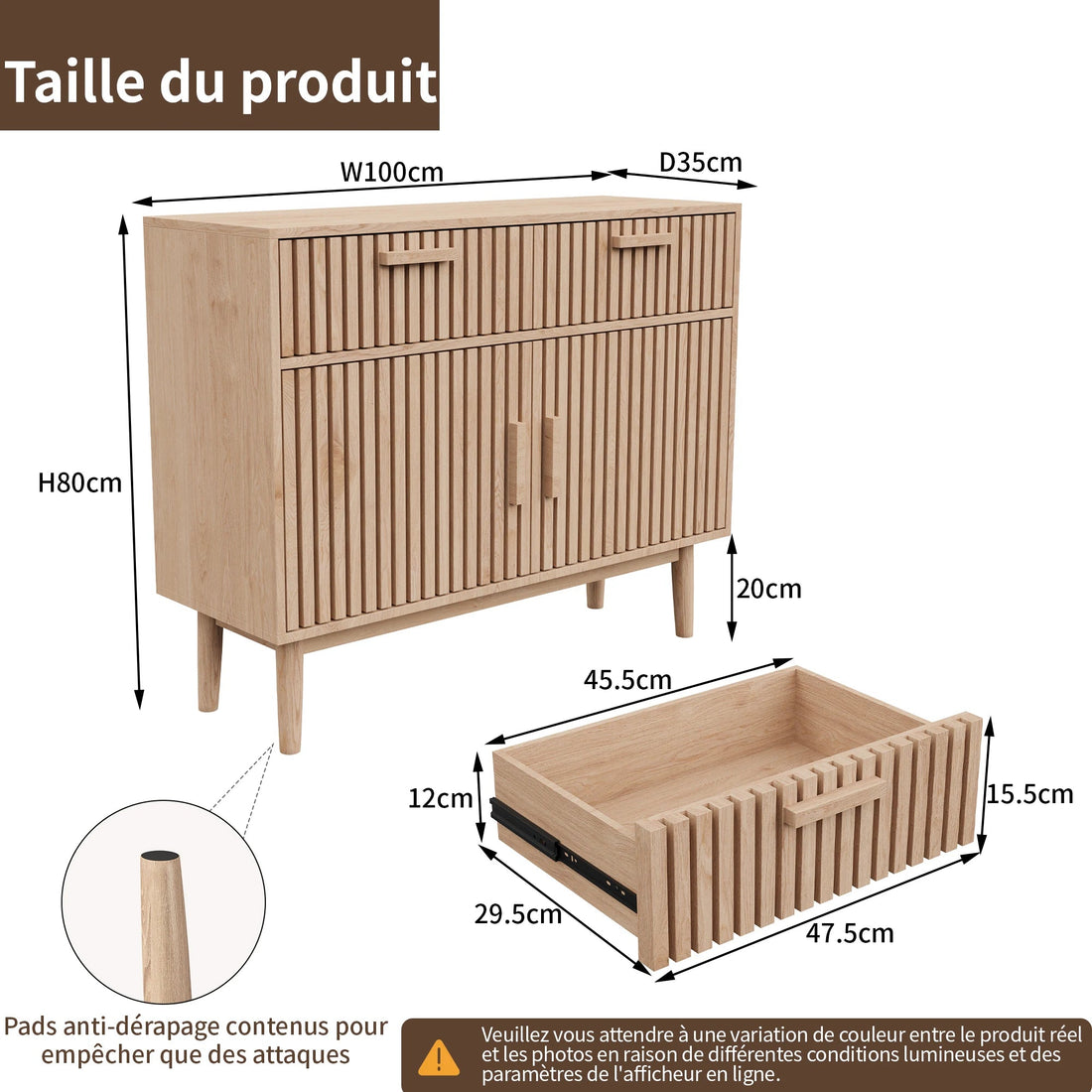 Meuble de rangement style compagne vintage en bois - vente privée 14:2000021306 drawers;200007763:201336101