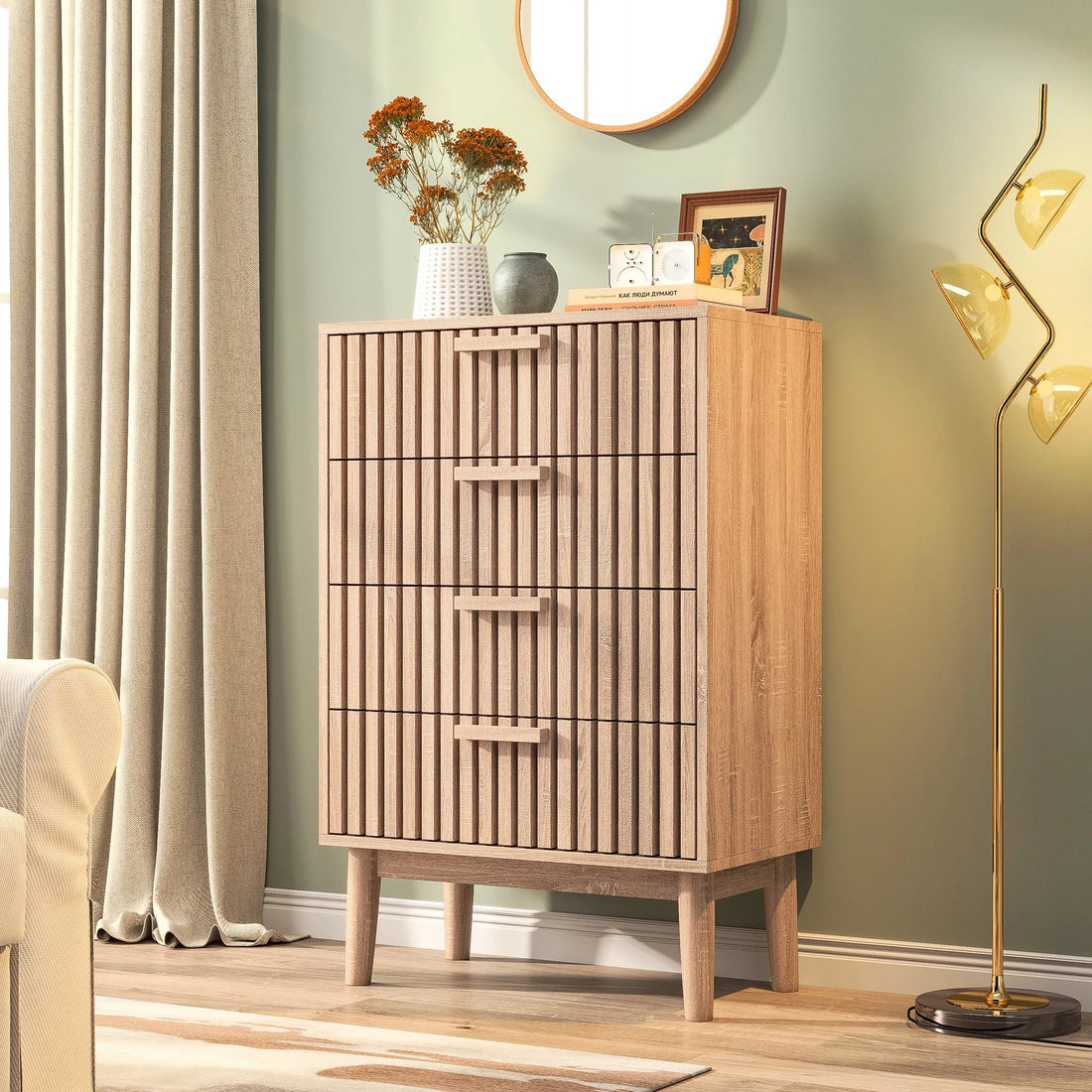 Meuble de rangement style compagne vintage en bois - vente privée 14:2000021306 drawers;200007763:201336101