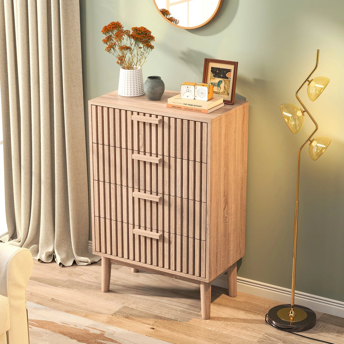Meuble de rangement style compagne vintage en bois - vente privée 14:2000021306 drawers;200007763:201336101
