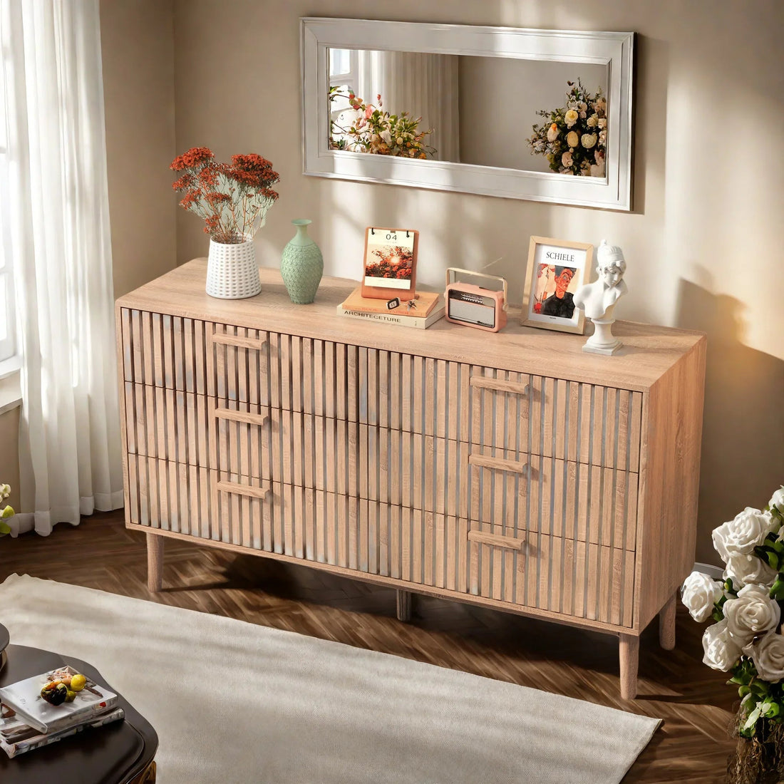 Meuble de rangement style compagne vintage en bois - vente privée 14:2000021306 drawers;200007763:201336101