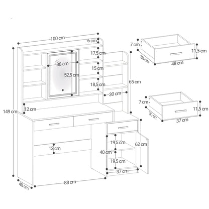 Meuble de rangement tiroir pour coiffeuse - vente privée 14:29;200007763:201336101