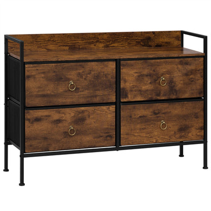 Meuble de rangement vintage marron à structure métallique - 14:202530808Rustic Brown;200007763:201336101