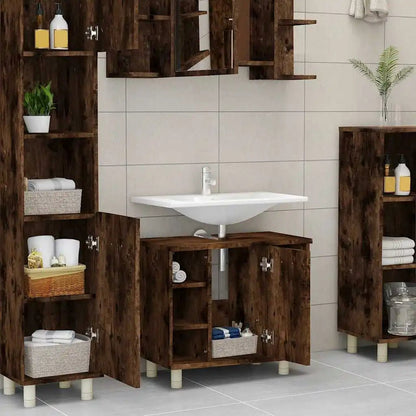 Meuble salle de bain ancien en bois 60x32x53.5 cm - vente privée 14:365458;200007763:201336343