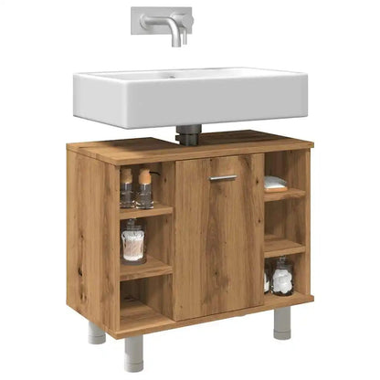 Meuble salle de bain ancien en bois 60x32x53.5 cm - vente privée 14:365458;200007763:201336343