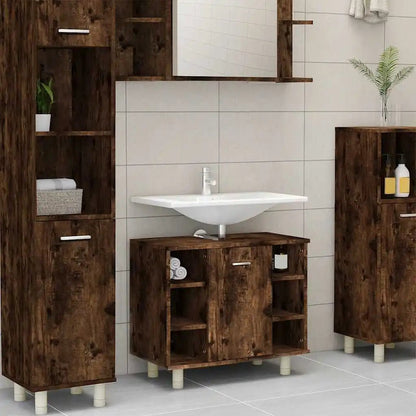 Meuble salle de bain ancien en bois 60x32x53.5 cm - vente privée 14:365458;200007763:201336343