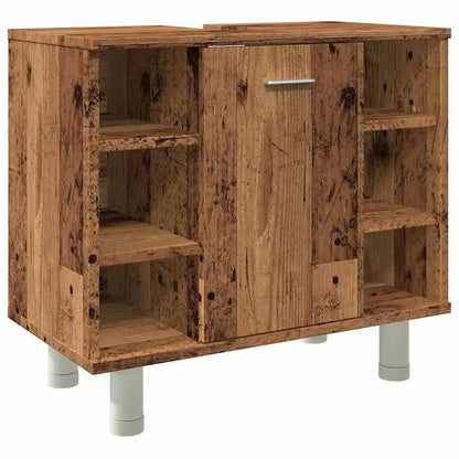 Meuble salle de bain ancien en bois 60x32x53.5 cm - vente privée 14:365458;200007763:201336343