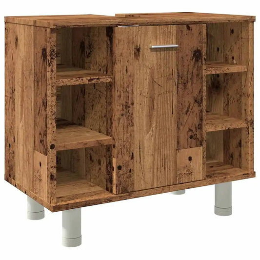 Meuble salle de bain ancien en bois 60x32x53.5 cm - vente privée 14:365458;200007763:201336343