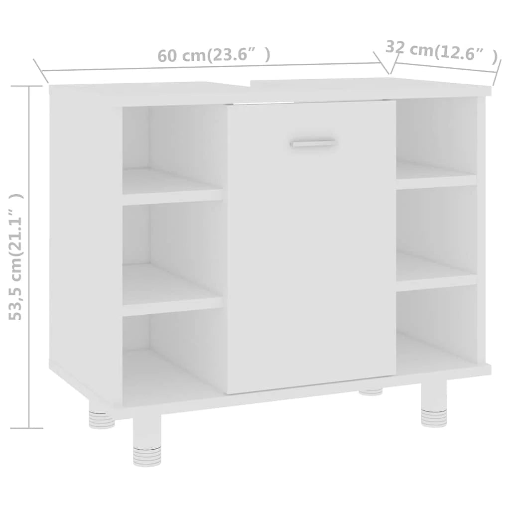 Meuble salle de bain ancien en bois 60x32x53.5 cm - vente privée 14:365458;200007763:201336343