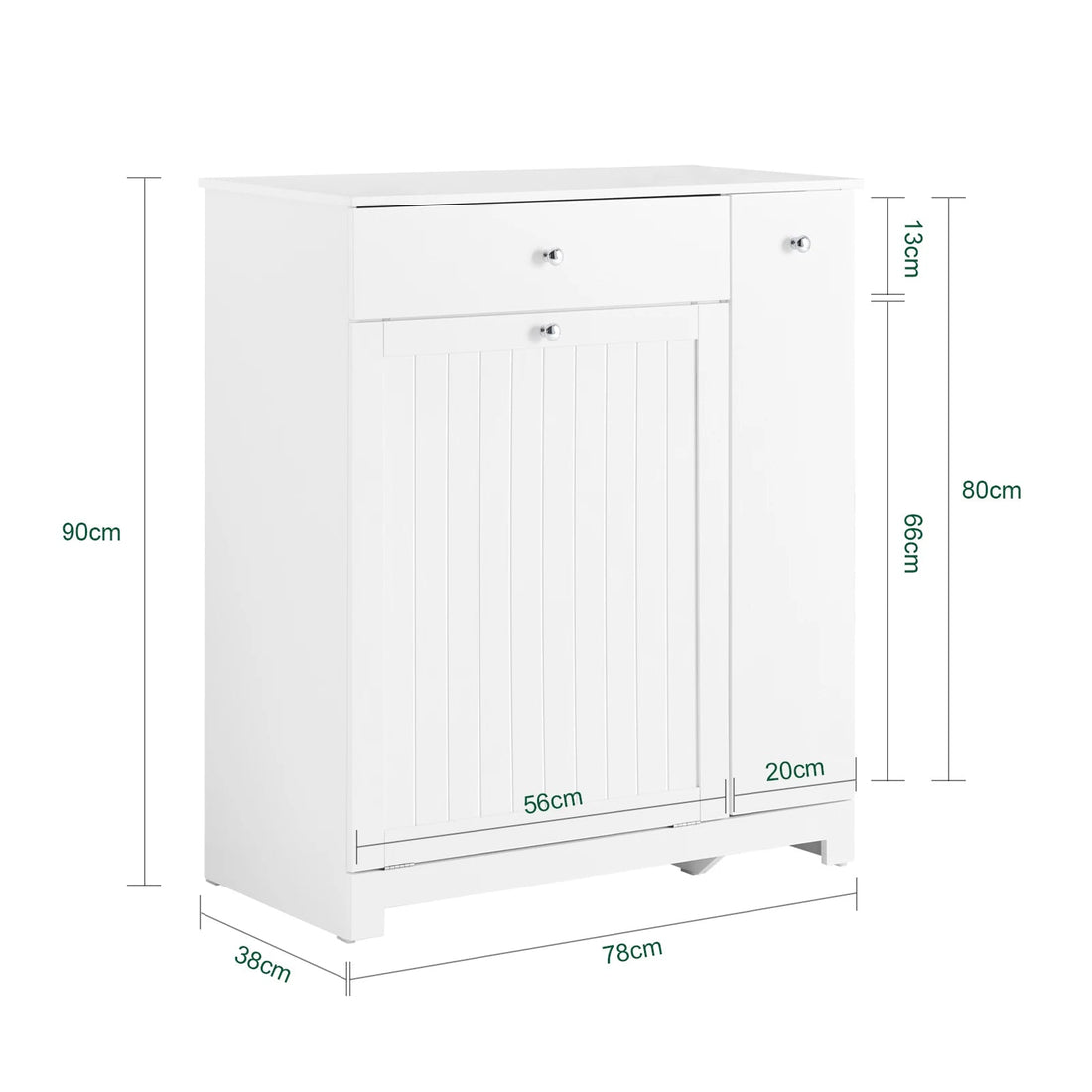 Meuble salle de bain avec bac à linge 78x38x90cm - vente privée 14:29;200007763:201336101