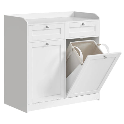 Meuble salle de bain avec panier linge - vente privée 14:29Blanc Nuage;200007763:201336101