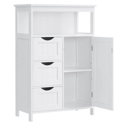 Meuble salle de bain bas avec 3 Tiroirs 60 x 30 x 80 cm, Blanc - vente privée 14:29;200007763:201336342
