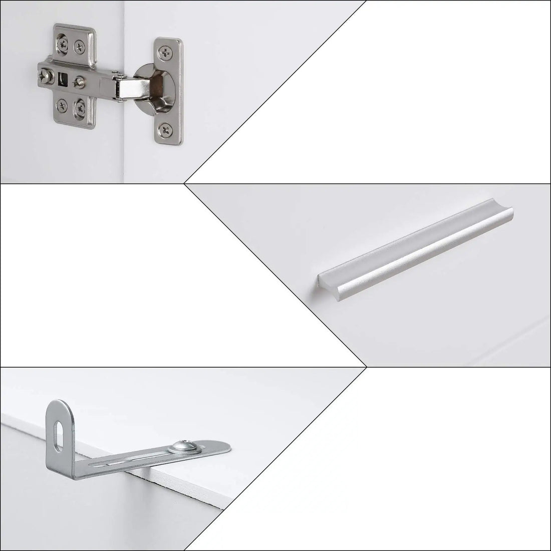 Meuble salle de bain blanc et bois 37x30x180cm - vente privée 14:29White;200007763:201336101