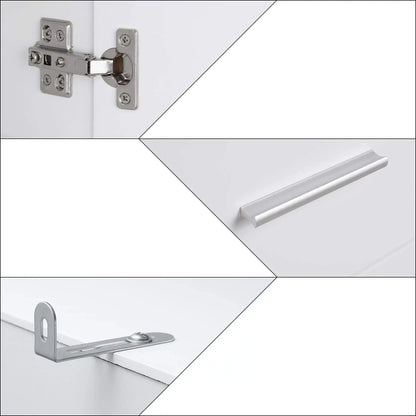 Meuble salle de bain blanc et bois 37x30x180cm - vente privée 14:29White;200007763:201336101