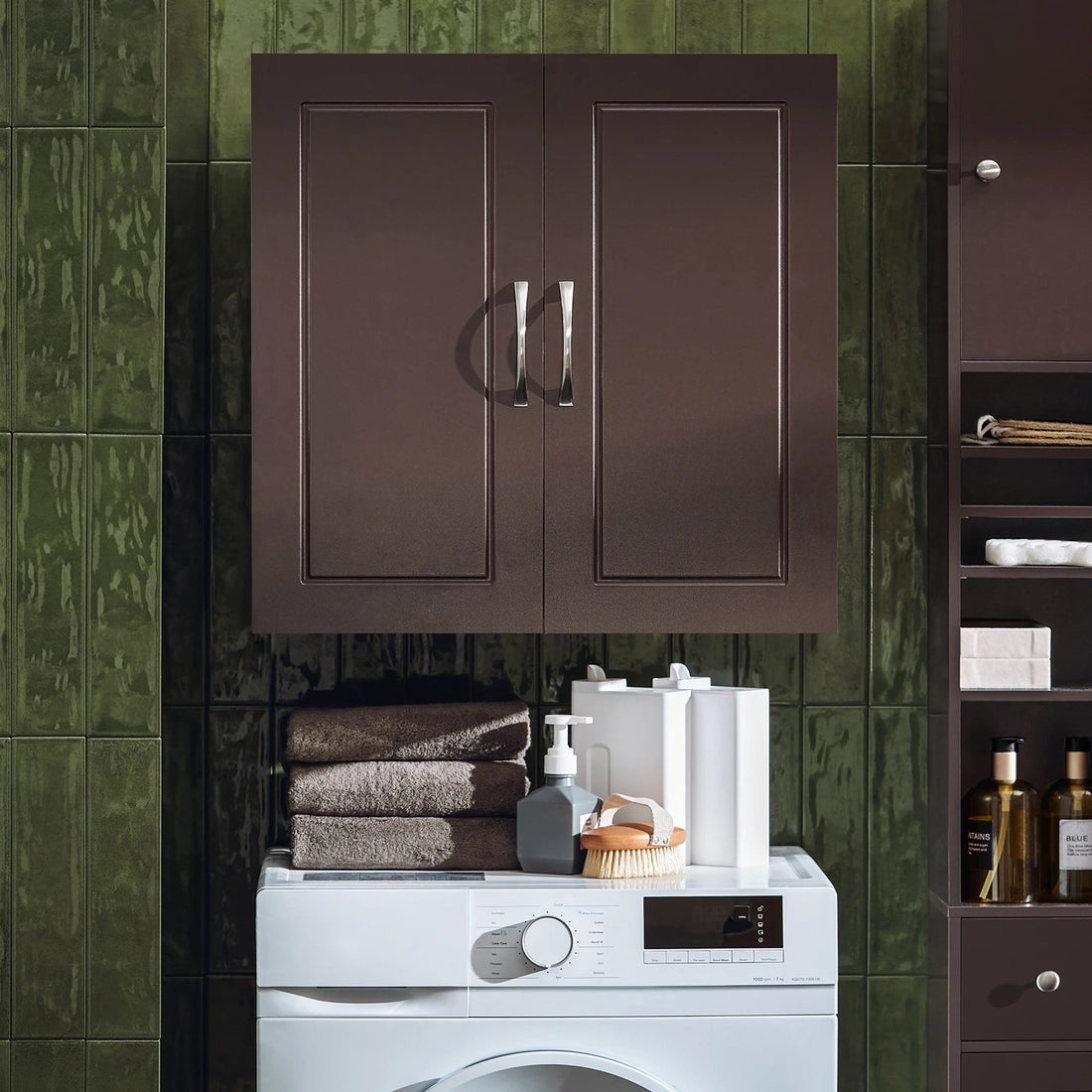 Meuble salle de bain blanc moderne 60x60x30cm - vente privée 14:365458Brown;200007763:201336101