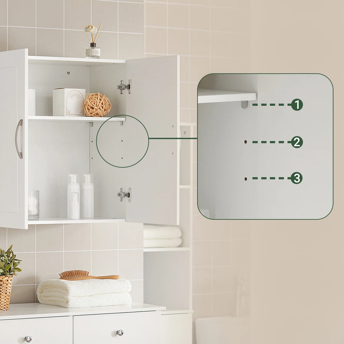 Meuble salle de bain blanc moderne 60x60x30cm - vente privée 14:365458Brown;200007763:201336101