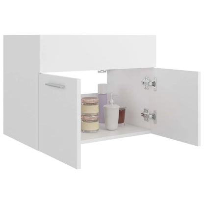Meuble salle de bain blanc mural et moderne 60x38.5x46 cm - vente privée 14:35085060 x 38.5 x 46 cm;200007763:201336343