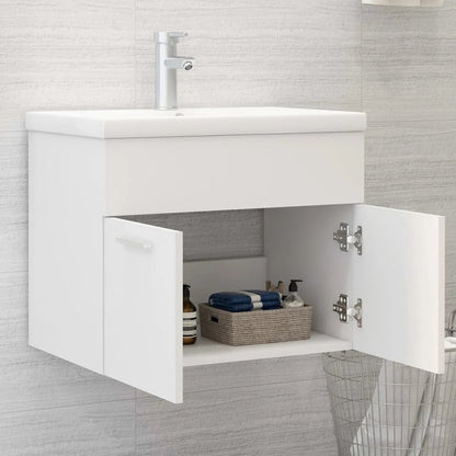 Meuble salle de bain blanc mural et moderne 60x38.5x46 cm - vente privée 14:35085060 x 38.5 x 46 cm;200007763:201336343