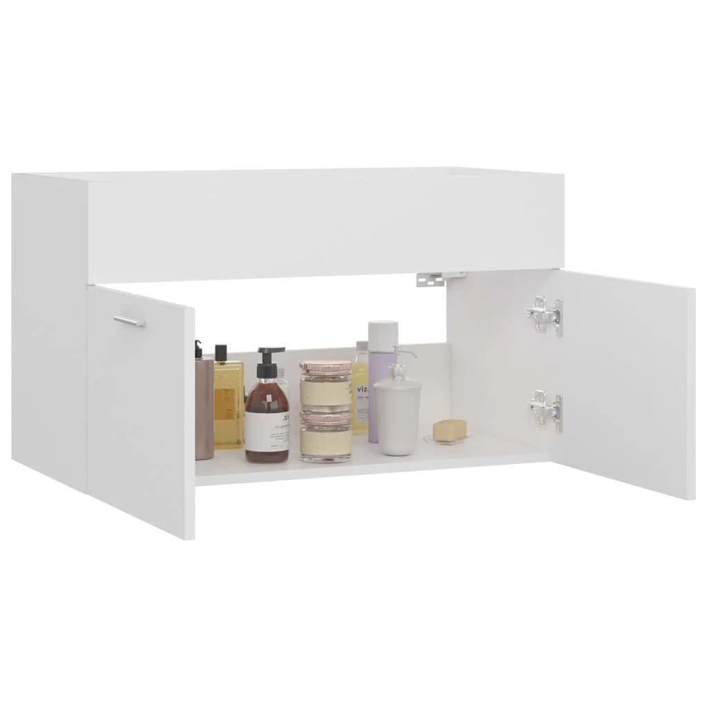 Meuble salle de bain blanc mural et moderne 60x38.5x46 cm - vente privée 14:35085060 x 38.5 x 46 cm;200007763:201336343