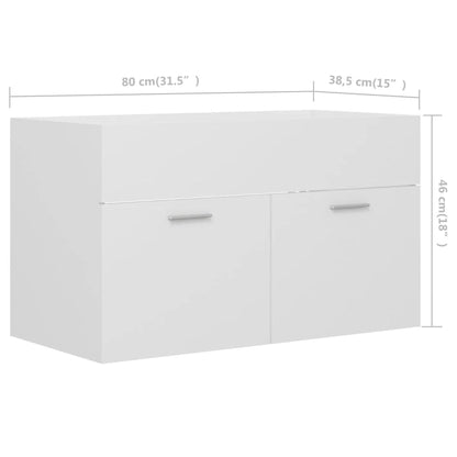 Meuble salle de bain blanc mural et moderne 60x38.5x46 cm - vente privée 14:35085060 x 38.5 x 46 cm;200007763:201336343
